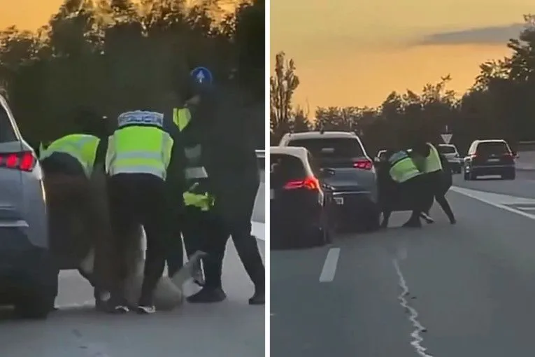 Filmske scene, lažni policajci oteli muškarca nasred autoputa  