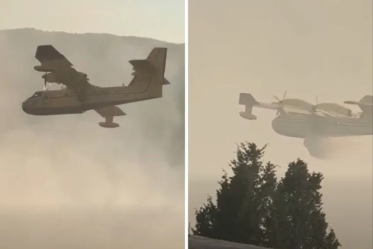 Požar u Vidu kod Metkovića gase četiri kanadera, kuće odbranjene