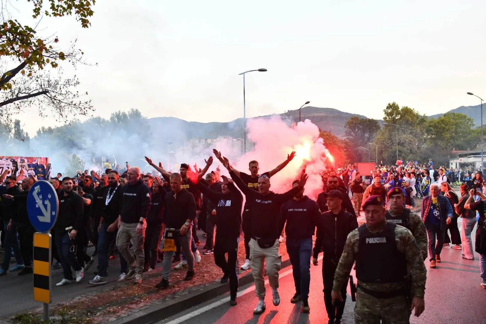 Korteo BHF-a pred meč sa Poljskom