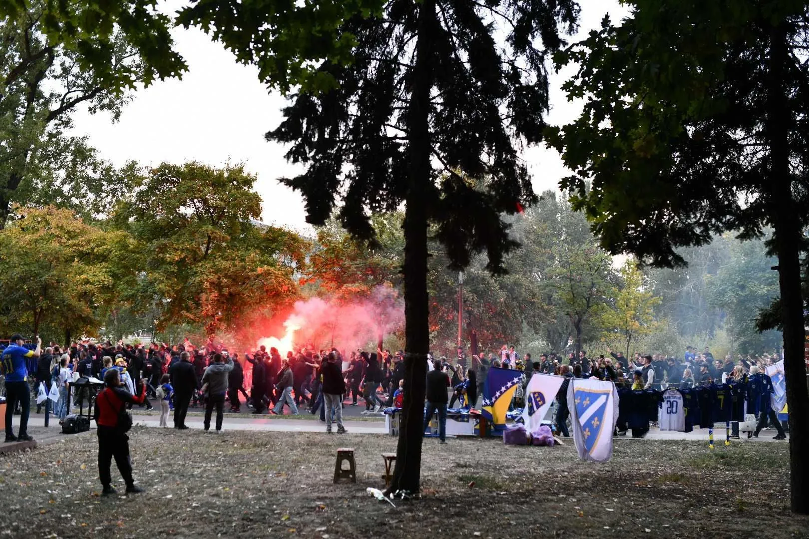 Korteo BHF-a pred meč sa Poljskom