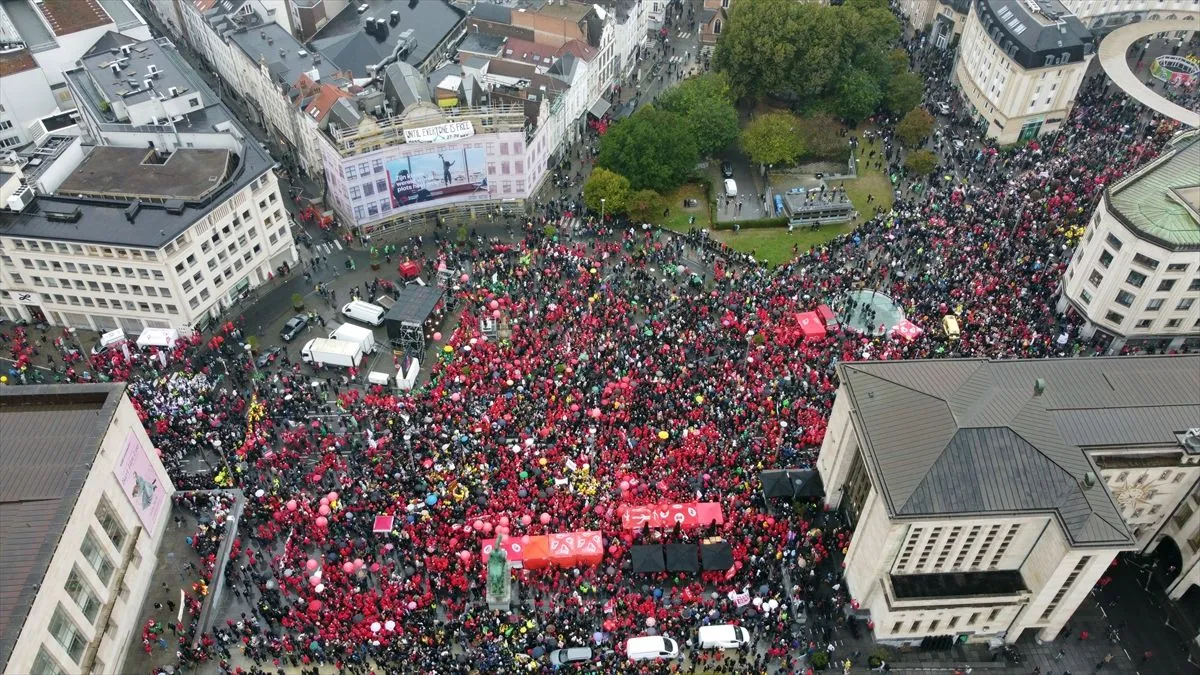 Protest sindikata u Briselu