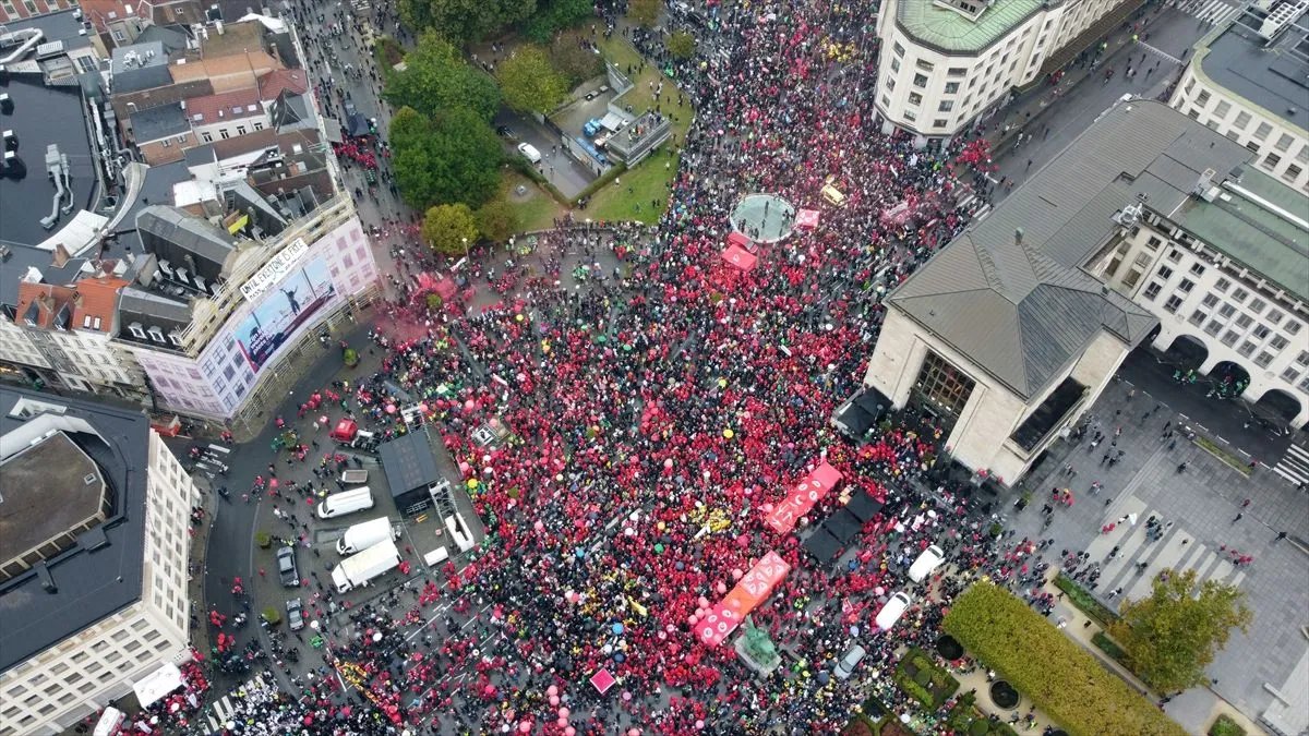 Protest sindikata u Briselu