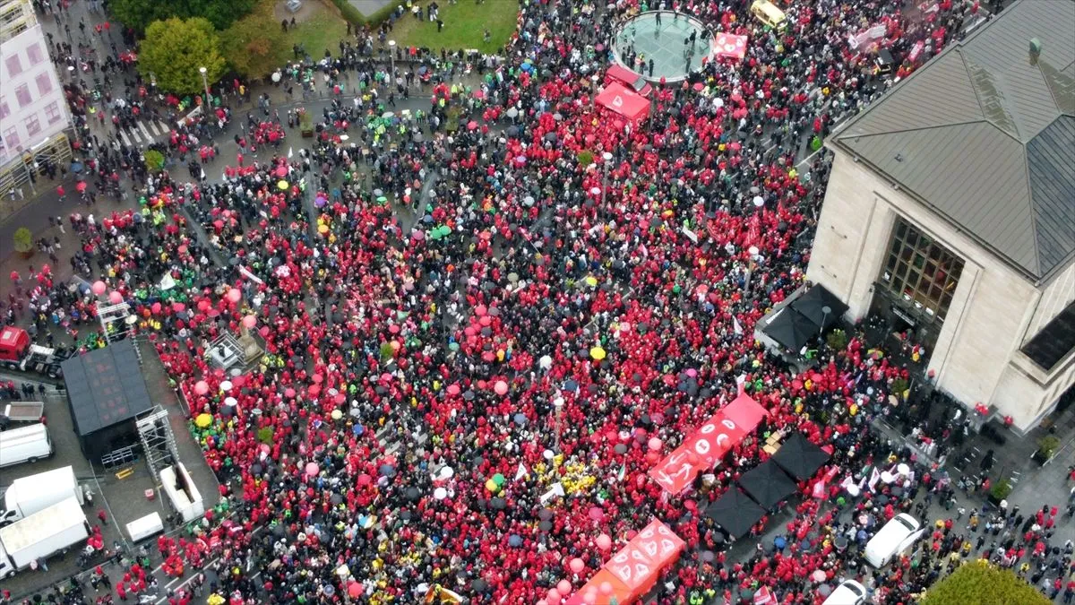 Protest sindikata u Briselu