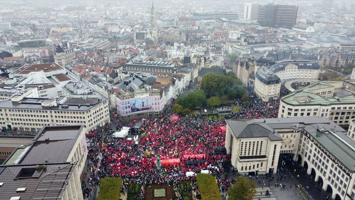 Protest sindikata u Briselu