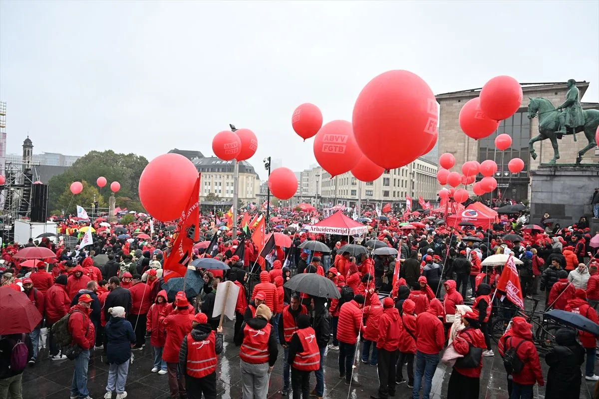 Protest sindikata u Briselu