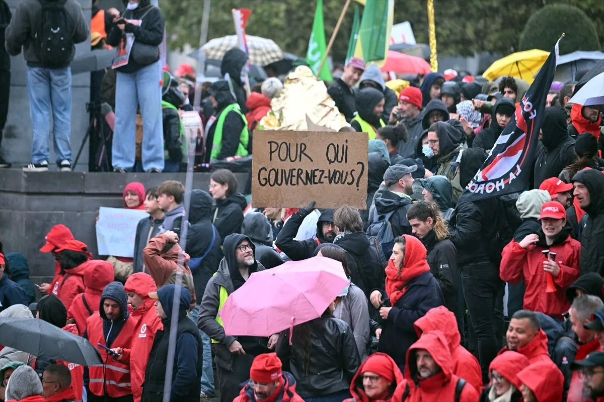 Protest sindikata u Briselu