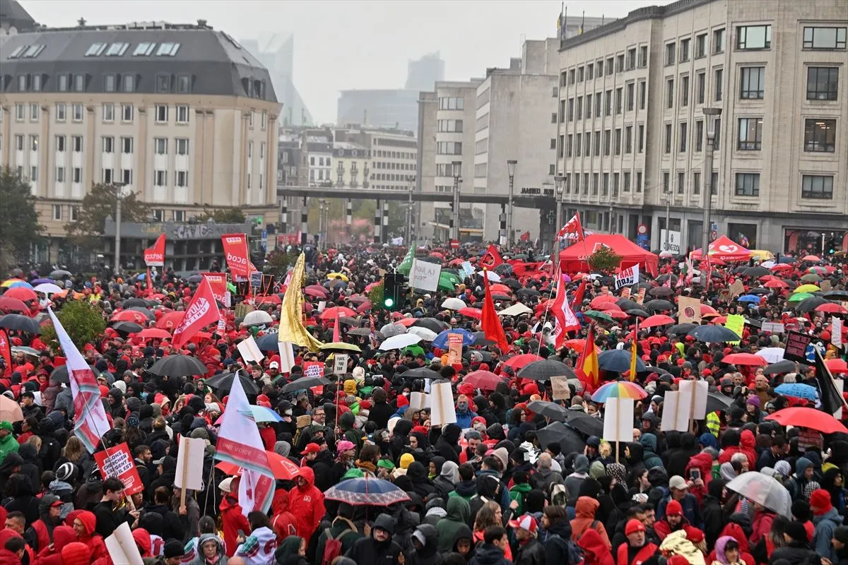 Protest sindikata u Briselu