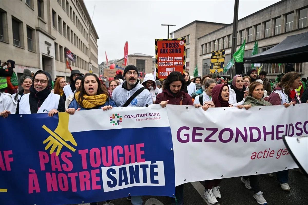 Protest sindikata u Briselu
