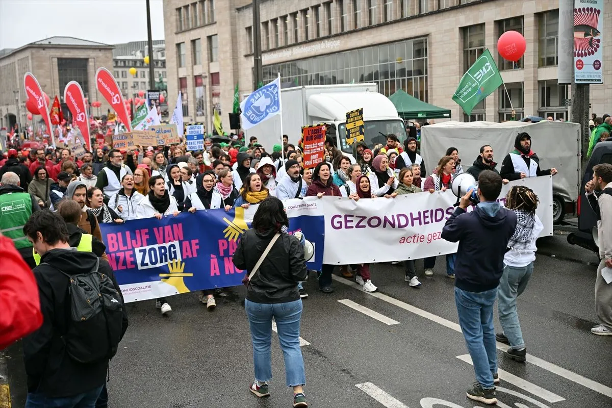 Protest sindikata u Briselu
