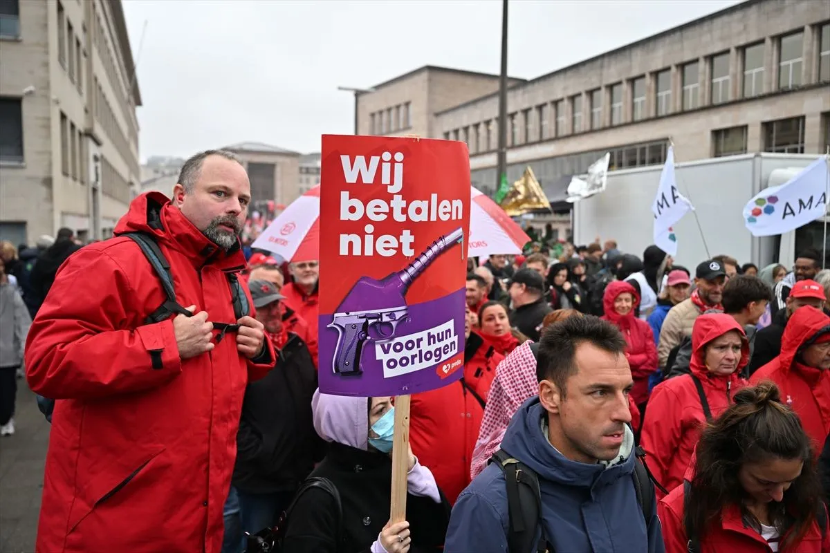 Protest sindikata u Briselu