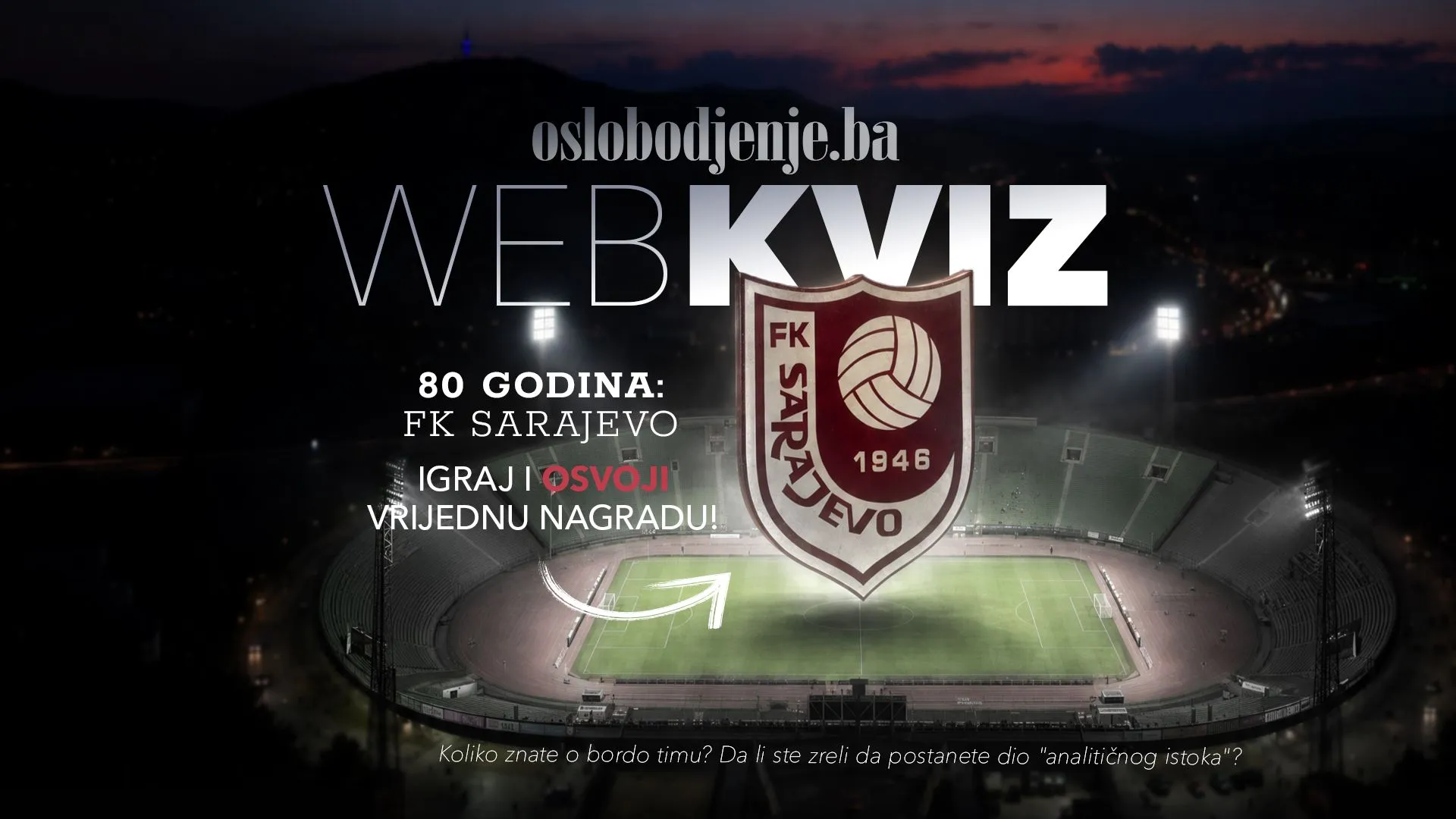 FK Sarajevo slavi 80. rođendan: Zaigrajte kviz i osvojite vrijedne nagrade!