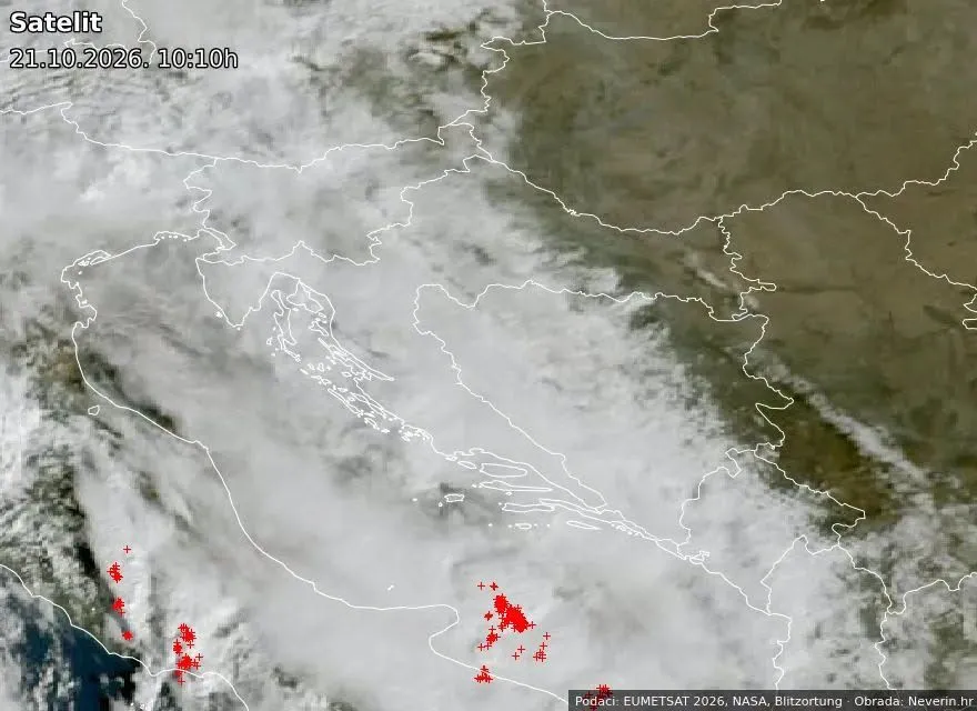 Jugo donosi kišu i nevrijeme pa zahlađenje, na planinama moguć snijeg