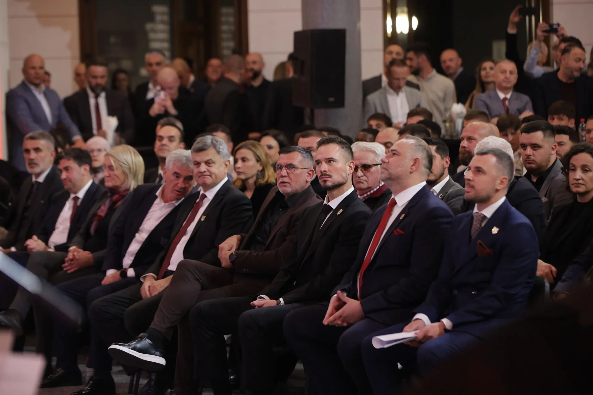 Sarajevo, BiH - 21. oktobar 2026. godine:

Svečano obilježavanje 80. godišnjice Fudbalskog kluba Sarajevo upriličeno je u srijedu u Vijećnici u Sarajevu, glavnom gradu Bosne i Hercegovine ( Elman Omic - Anadolu Agency )