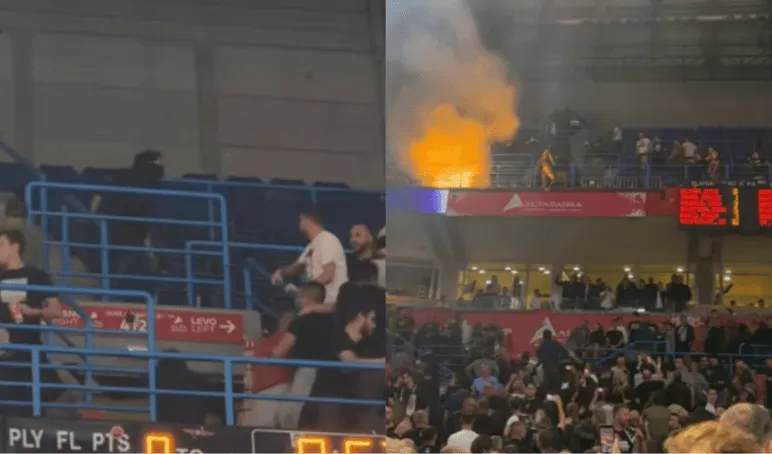 Tučnjava navijača Partizana i Zvezde u Areni, pogledajte snimke sukoba