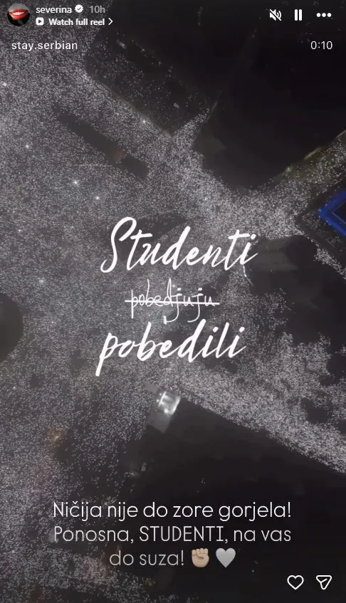 Dio objava Severine posvećenih studentima